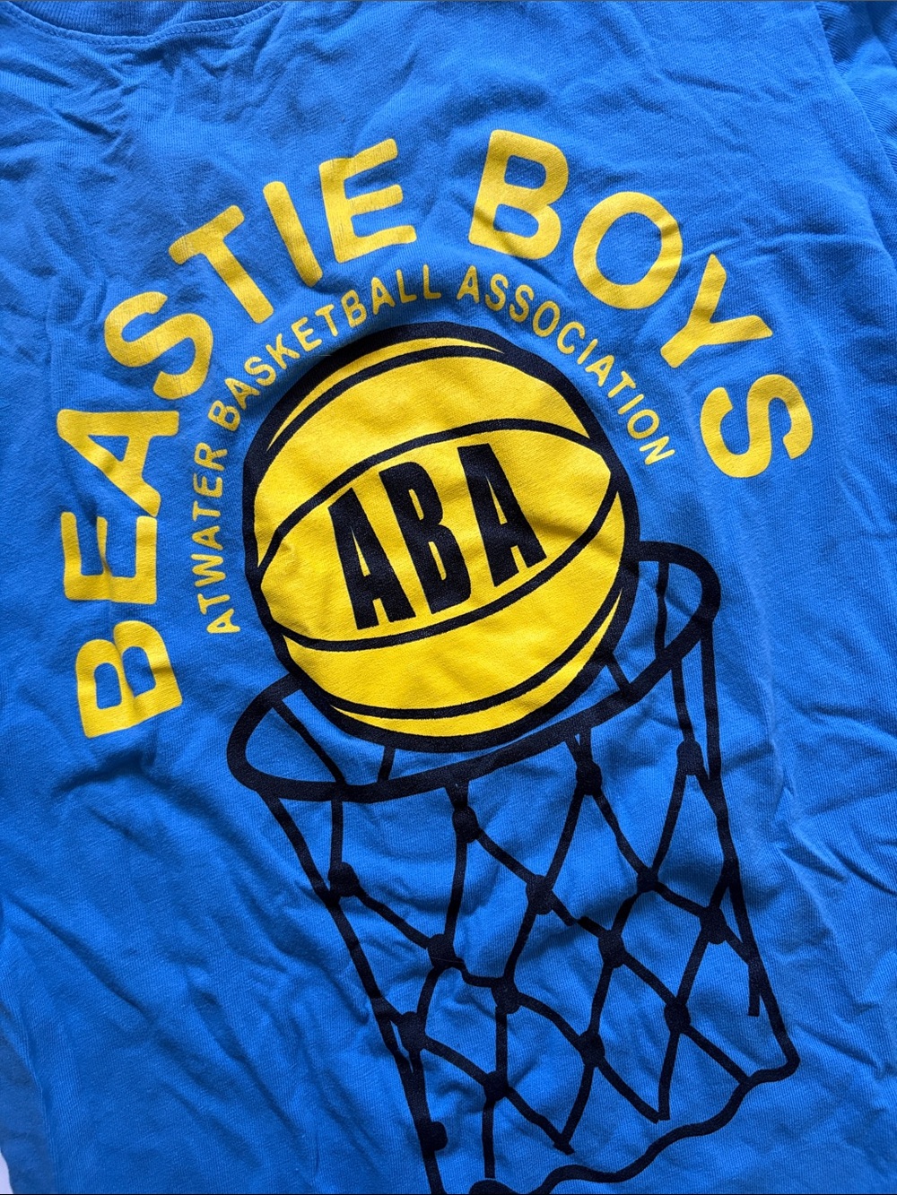 Beastie Boys ABA Basketball Graphic Tee - Blue & Yellow